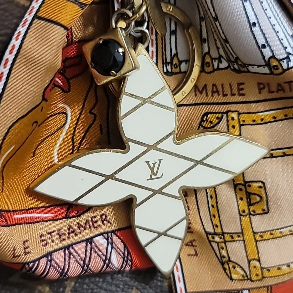🌺Louis Vuitton Malletage Flower Key Holder and Bag Charm🌺